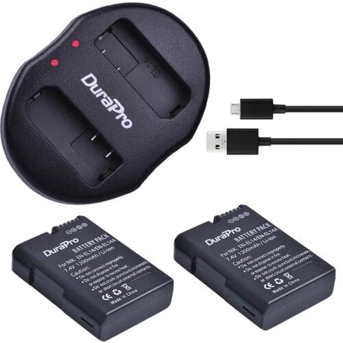 EN-EL14 1200mAh ENEL14 EN EL14a EL14a Battery + USB Dual Charger for Nikon D3100 D3200 D3300 D5100 D5200 D5300 P7000