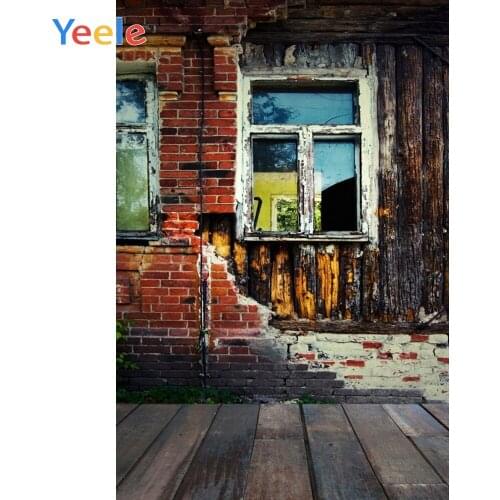 Grunge Old Brick Wooden Wall Floor Window Baby Child Portrait Photo Backdrops Custome Photography Backgrounds For Photo Studio