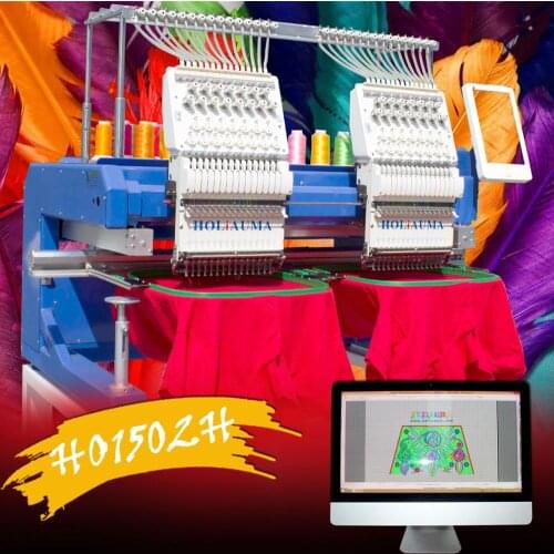 China 10 years service ! DAHAO Computer Two Head Industrial Computerized Cap Embroidery Machine Price