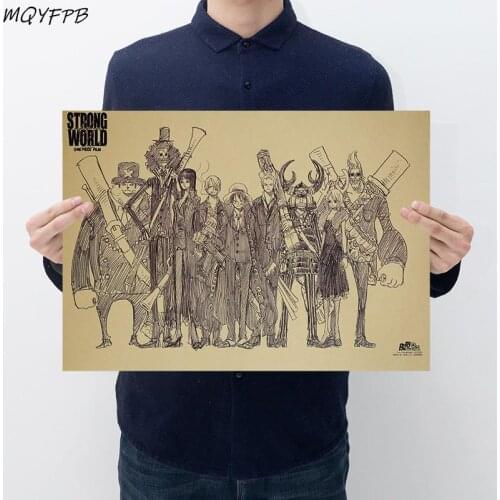 Anime One Piece A collection of characters Sketch Edition Paper Posters Wall Stickers Decorative Paintings Household Goods