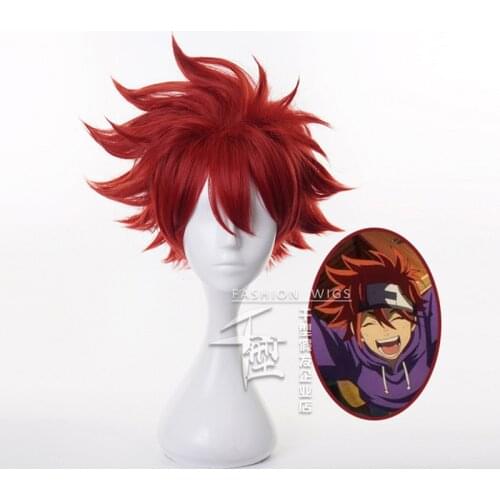 Anime SK8 the Infinity Reki Red Short Wig Cosplay Costume Heat Resistant Synthetic Hair SK∞ Party Wigs