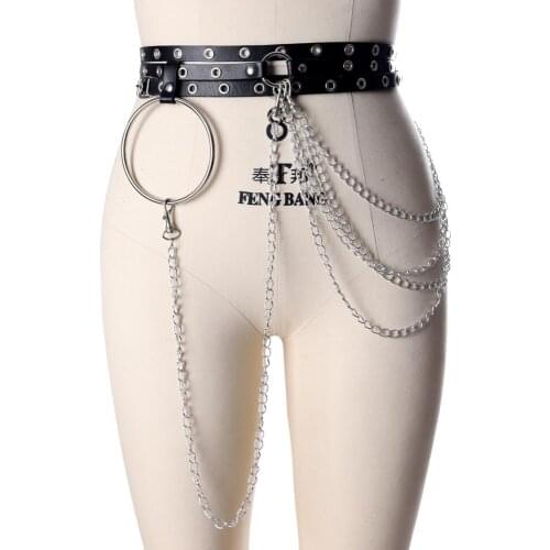 Leather Leg Harness Belts Goth Clothes Bdam Suspender Harness Women Garter Belt Lingerie Belts Stockings Body Buttocks Bondage