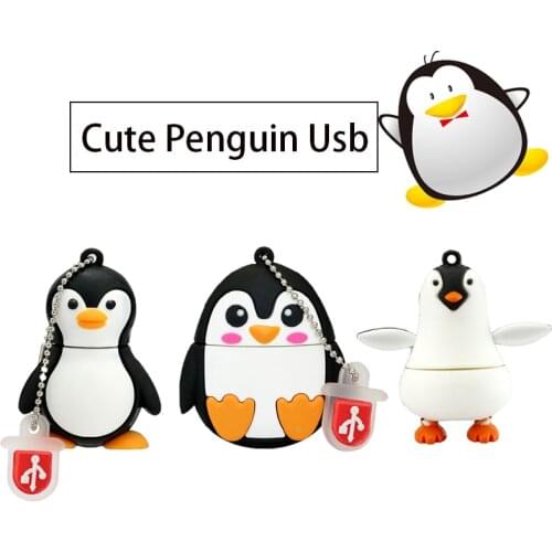 Cute Animal Penguin Pen Drive Cartoon Penguin Usb Flash Drive Pendrive 4GB/8GB/16GB/32G U Disk Flash Animal Memory Stick Storage