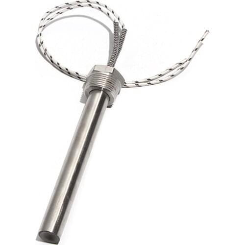 20*200mm Size G3/4 Thread Cartridge Heater 201 Stainless Steel Heating Rod with Nut 24V 300W/400W/500W/800W