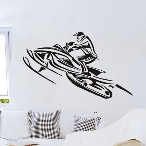 Sled Car Driver Silhouette Wall Stickers Home Decor Living Room Vinyl Sport Wall Art Decals Quotes Vinilos Paredes Mural SA014