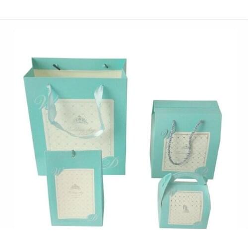 Newest Blue Large Gift Boxes Wedding favors and Gifts Party Candy Box Party Gift Boxes Bags For Wedding & Engagement Decoration