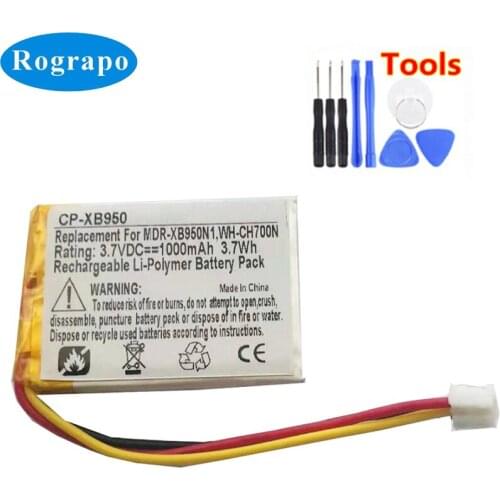 New 3.7V Li-Polymer 1-853-406-13 Replacement Battery For Sony MDR-XB950N1 SRS-WS1 WH-CH700N Acumulator Batteries