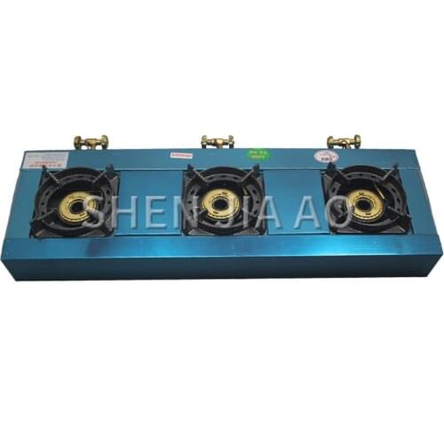 Medium High-pressure three-head furnace Commercial desktop gas stove Three-hole gas furnace Liquefied gas multi-head furnace 1PC