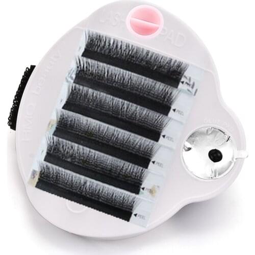 New 3 In 1 Eyelash Pad Glue Tray Ring Holder Adhesive Pallet Stand Fake Lashes Accessories Eyelashes Extension Essential Tool