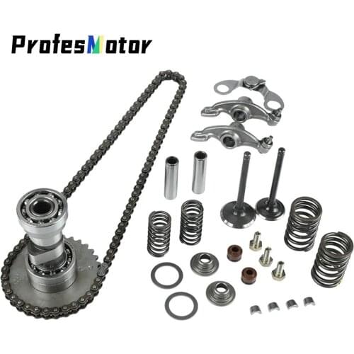 Motorcycle Cylinder Head Parts Camshaft Intake Exhaust Valve Springs Rocker Timing Chain For LF lifan 125cc Horizontal EngineS