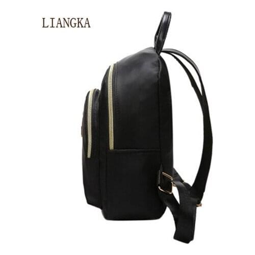 2020 Black Backpack Fashion Women Small Travel Backpacks Zipper Closure Oxford Daypack Schoolbag Set For Teen Bookbag