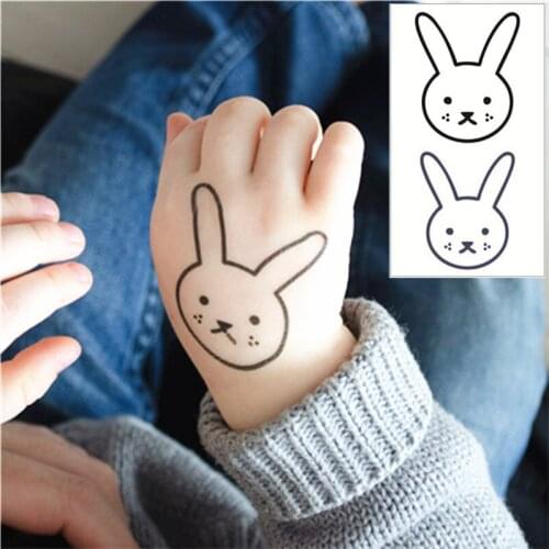 SHNAPIGN Rabbit face Flash Tattoo Hand Sticker 10.5*6cm Small Waterproof Henna Beauty Temporary Body Sticker Art FREE SHIPPING