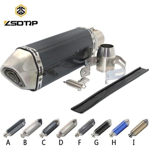 ZSDTRP 51mm Universal Modified Escape Moto AK Exhaust Motorcycle Scooter Dirt Bike Muffler Pipe YZF600 R6 YZF1000 R1 CBR