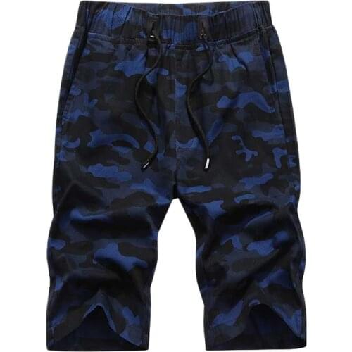 Military Camouflage Board Shorts for Men Summer Shorts Casual Loose Elastic Waist Couple Beach Wear Plus Size Streetwear Shorts