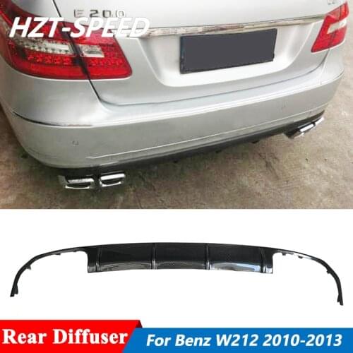 W212 V Style Carbon Fiber Rear Lip Back Bumper Spoiler Diffuser For Mercedes Benz W212 E260 E300 E350 Bumper 2010-2013
