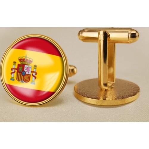 Coat of Arms of Spain/Spanish Flag National Emblem Cufflinks