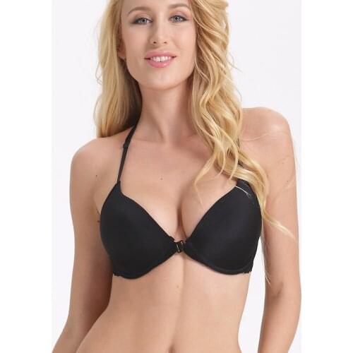 New Hot Sexy Women Bra Front Closure Thin Padded Lace Back Big Cup Underwear Lingerie 32 34 36 38 40 42 44 A B C D DD