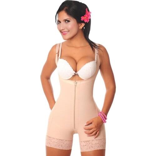 Women Bodysuit Slimming Sheath Corset Modeling Strap Shaperwear Lace Sexy Body Shaper With Zipper Waist Trainer