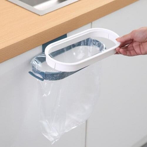1 Pcs Over the Door Trash Bag Rack High Durability with Lid PP Garbage Bag Holder Portable Kitchen Cleaning Gadgets for Home