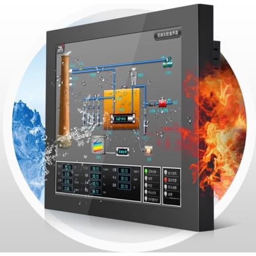 1000 nits IP65 Waterproof 17 Inch Capacitive Flat Touch Screen Monitor Industrial Lcd Monitor