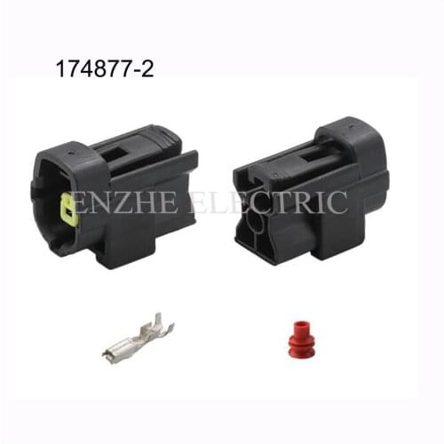 174877-2 car wire male female socket connector Harnes cable 1 pin automotive Plug Include terminals seal DJ70116Y-1.8-21