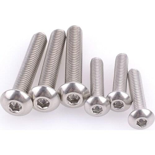2PCS 304 Stainless Steel Round Head Bolt Hex Bolt Round Goblet Mushroom Head Screw M8*75 DIN7380