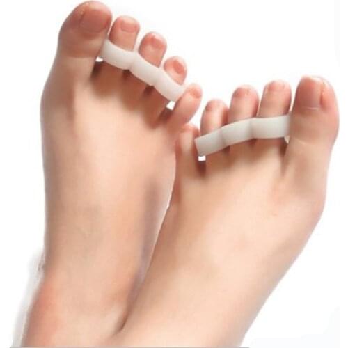 2PCS Silicone Foot Care Tool Gel Foot Toe Separator Bunion Protector Straightener Corrector Orthotics Pedicure Bunion Protector