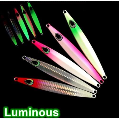 BATTLEBASS 2020 Luminous VIB Laser Painted Metal Jigs for Fishing 1Piece/Lot 100g 14cm Jigging Bait Deep Sea Fish Lure