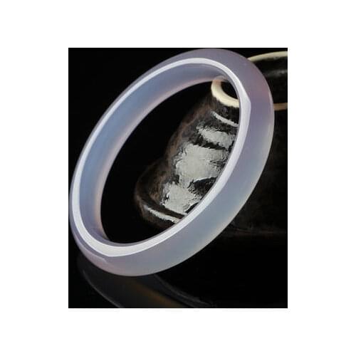 Agate and Chalcedony White 54-64mm Bracelet Elegant Princess Jewelry Best Gift for Mother and Girlfriend