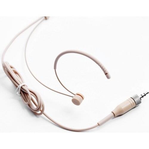 Wireless Microphone Headset Microphone Binaural Headset Microphone Headset Microphone Suitable For Sennheiser Wireless Beige