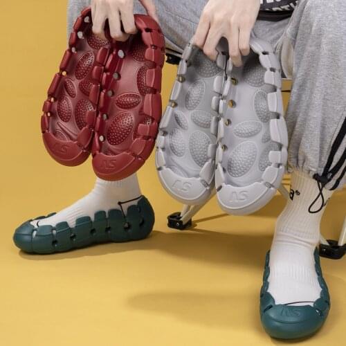 Mr Co Fashion Trendy Brand Convertible Slippers For Men To Wear In Summer, No Sense, No Upper, Breathable Sandals And Slippers