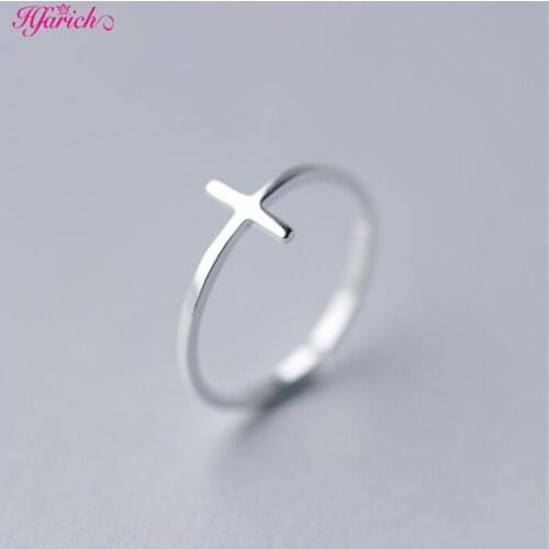 Hfarich Simple Cross Ring Jewelry Christmas Gift Women Rings Dropshipping New Year gift Wedding Female Party