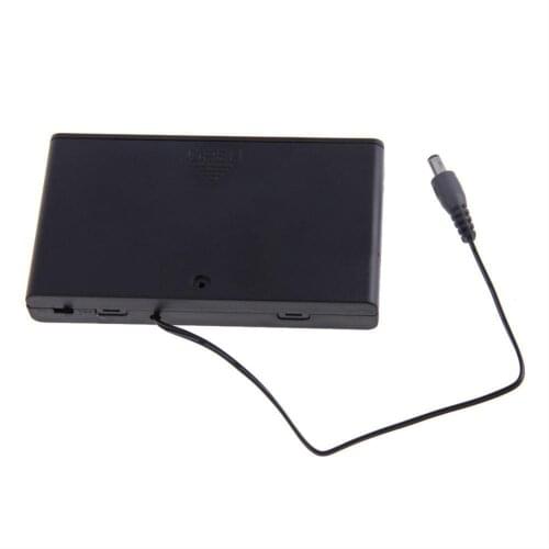 JETTING Black 8 AA battery holder Box Case cover Travel Portable Small Storage Box Bins 1pcs