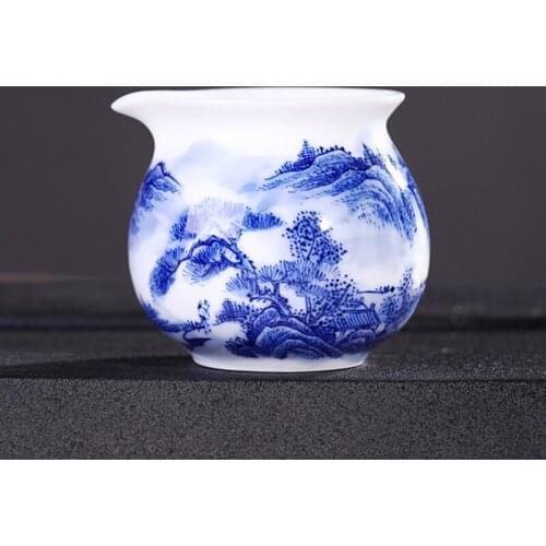 Jingdezhen Fair Cup Ceramic Porcelain Cup 180ml Hand Painted Landscape Mug Vintage Teaware Drinkware Coffee Mugs Decoration Gift
