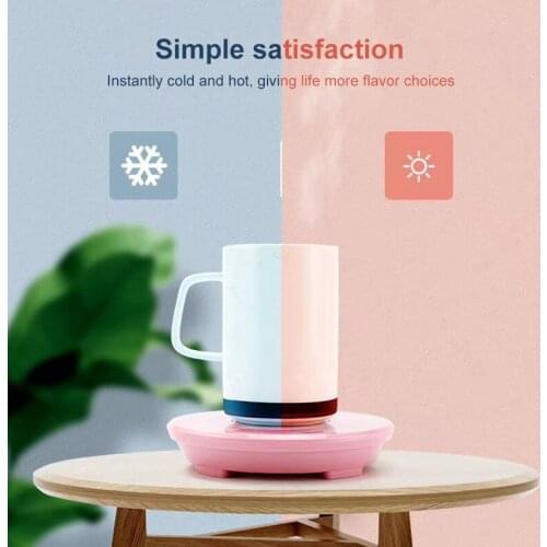 Mini Portable Cooling Heating Coaster Set Two-in-one Hot and Cold Cup Warm Milk Artifact Fast Heater Coasters Warmer Xmas Gift
