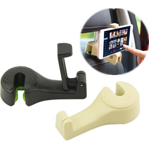 Multifunction Car Phone Holder Bracket Auto Seat Back Hanger Hook Bag Holder For iPhone Xiaomi Universal Smartphones Accessories