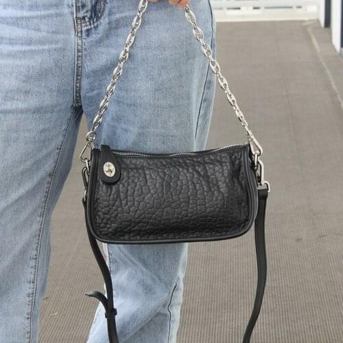 Fashion Small Chain Shoulder Bag Female Handbags Soft Genuine Leather Sheepskin Solid Color Crossbody Bags For Women 2021 Luxury