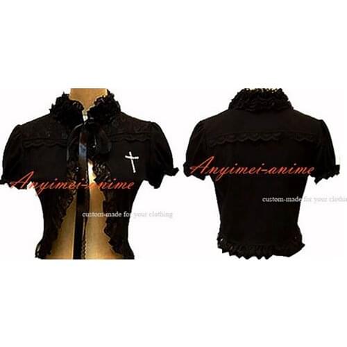 Gothic Lolita Punk Fashion Shirt Black Cotton Jacket Cosplay Costume Tailor-made[CK1301]