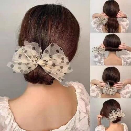 New DIY Lazy Hair Curler Polka Dot Butterfly Hairpin Hair Braiding Braider Tool Girls Headband Hair Styling Accessories