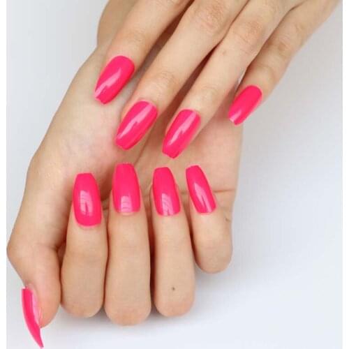 The New candy color coffin shape nails, popular sales of the king, sexy must Bright red G91