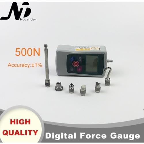 Free Shipping Portable Push and Pull Tester Meter Digital Force Gauge 500N 50kg 110Lb