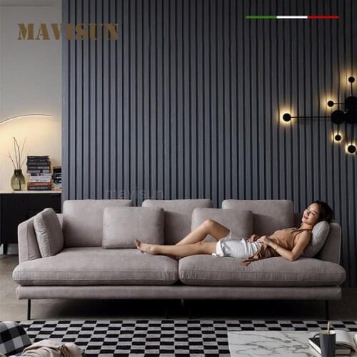 Northern European Relaxing Fabric Sofa Modern Lazy Living Room Furniture Sofa Bed Set Classic Reclining Long Chair For Leisure