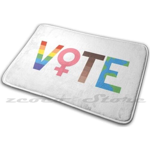 Vote Graphic Feminism Blm And Climate Change Carpet Rug Non Slip Water Absorb Door Mat Vote Voting Political Activism