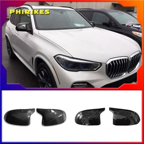 Excellent Facelifted Side Wing Modified for BMW F25 X3 F26 X4 F15 X5 F16 X6 14-18 Mirror Cover Caps Black Carbon Fiber Look