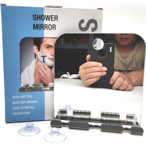Fogless Shower Shaving Mirror with Razor Holder Strong Suction Cup Shower Shaving Mirror SANA889