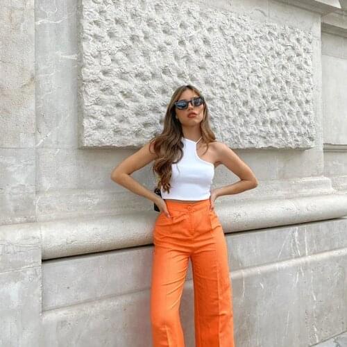 XIKOM Women Y2K Streetwear Irregular Elasticity Solid Top Ladies Casual Ribs knitting White ​Tank Tops Female Slim Fashion Vest