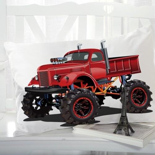 1pc Cartoon Childrens Pillow cover Pillow case Bedding Pillowcase Pillowcovers decorative 50x70 3D for kids baby Car red