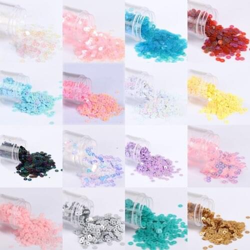 10g 2-6mm Symphony Transparent Matte Round Sequins Frosted PVC Bulk Sequins Clothing Accessories Nail Sequins Glitter Sequins