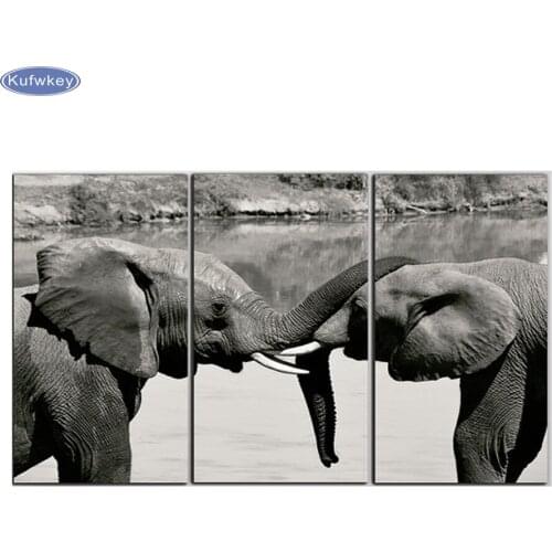 3pcs/set,animals elephant Decorative Picture,DIY Diamond Embroidery,diamond mosaic,diamond painting cross stitch decor gifts