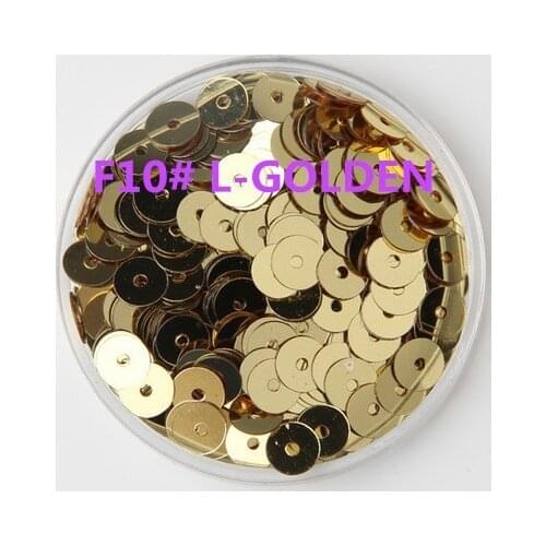 50g/lot 8mm Light Gold Flat Round Sequins For Craft Bolsa Children, Wedding DIY Garment Accessories Middle Hole Confetti